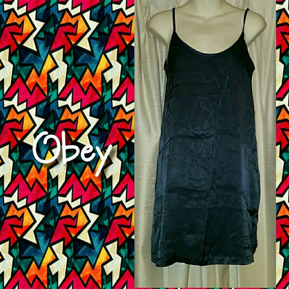 Obey Dresses & Skirts - 3/$20 Nwt Obey Sz XS Navy Low Back Slip Dress